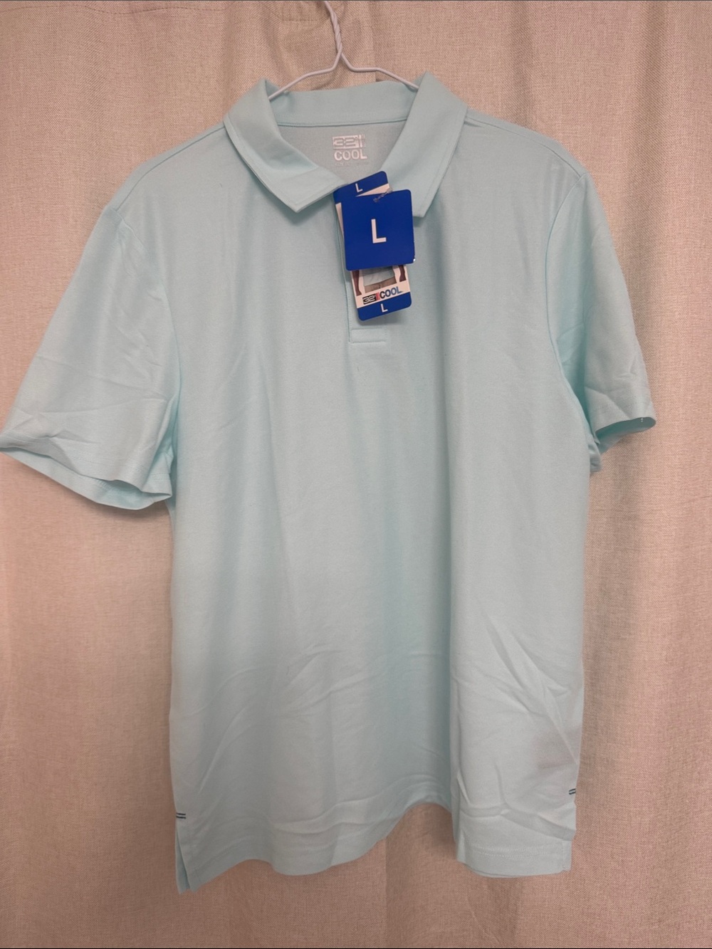 32 Degrees Cool Men's Light Blue Polo Shirt - Large